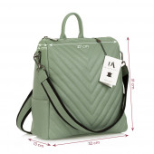 Rucsac tip geanta de dama din piele naturala DiAmanti Otello Verde Salvia